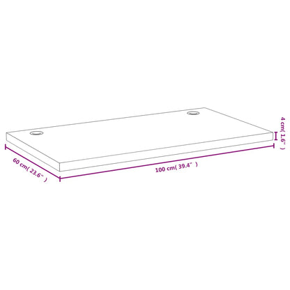 Schreibtischplatte 100X60X4 Cm Bambus 100 x 60 x 4 cm Gerade - Fuer Daheim