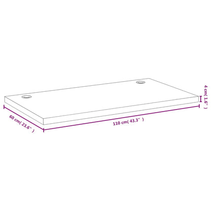 Schreibtischplatte 110X60X4 Cm Bambus 110 x 60 x 4 cm Gerade - Fuer Daheim