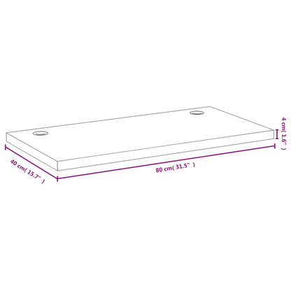 Schreibtischplatte 80X40X4 Cm Bambus 80 x 40 x 4 cm Gerade - Fuer Daheim