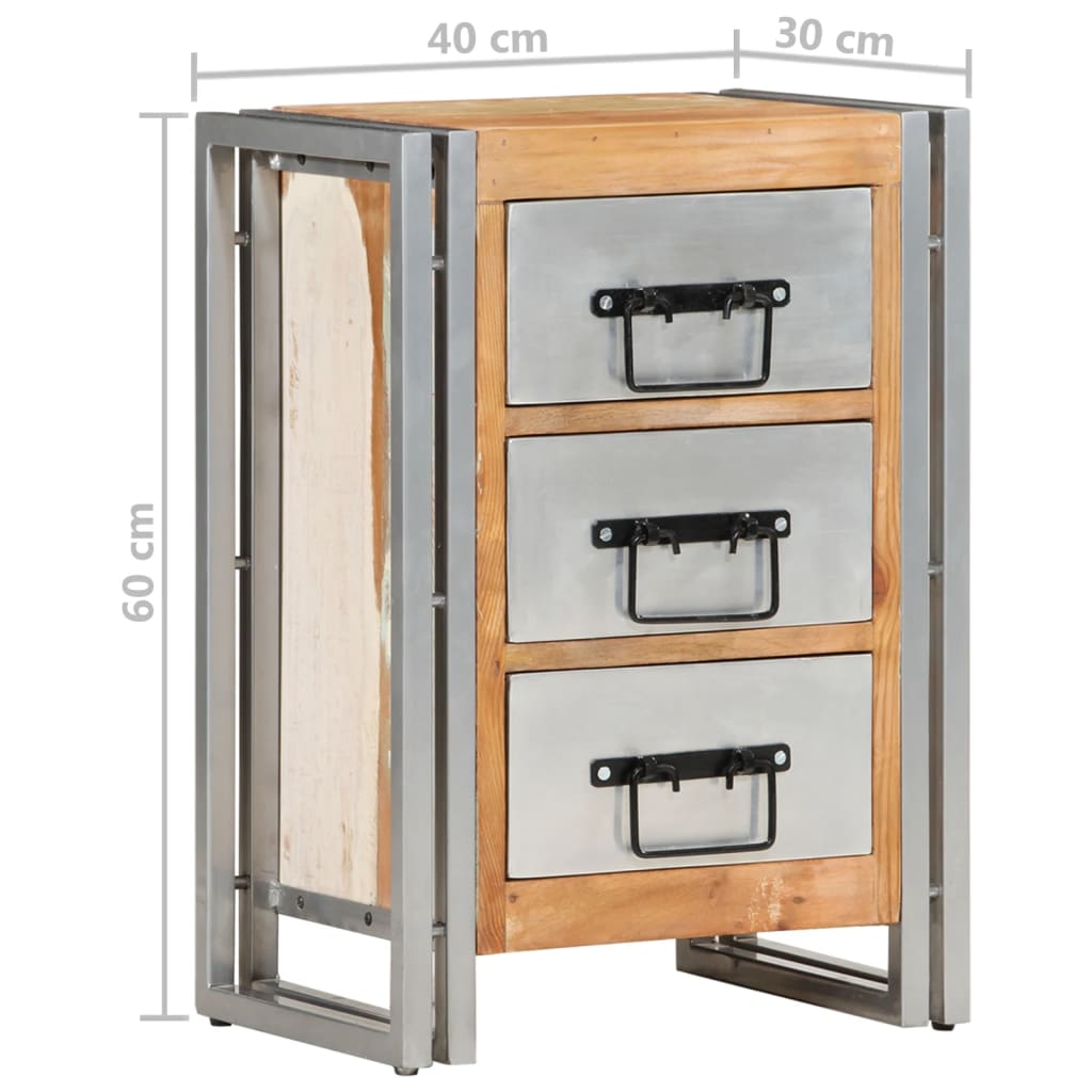 Schubladenschrank 40X30X60 Cm Altholz Massiv - Fuer Daheim