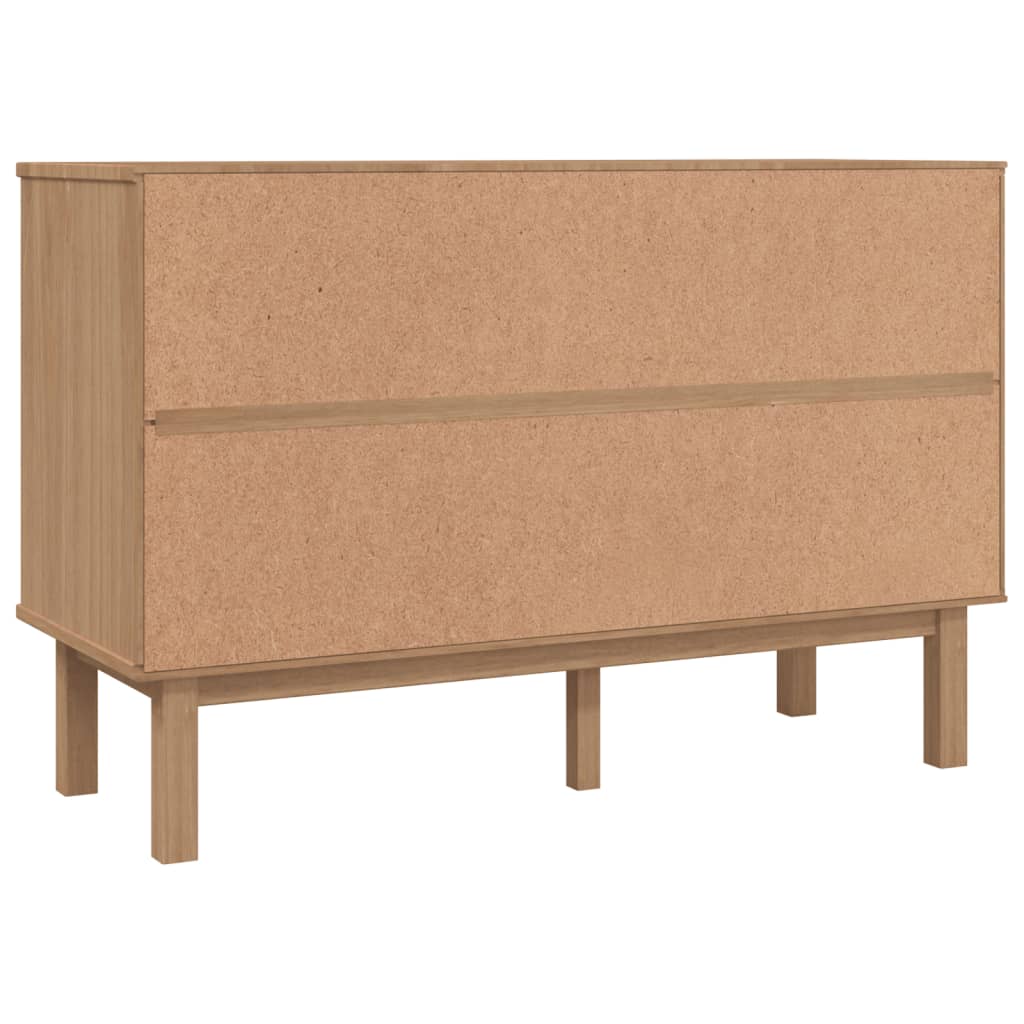 Schubladenschrank Otta Braun & Grau 111X42X73,5 Cm Massivholz Braun und Grau - Fuer Daheim