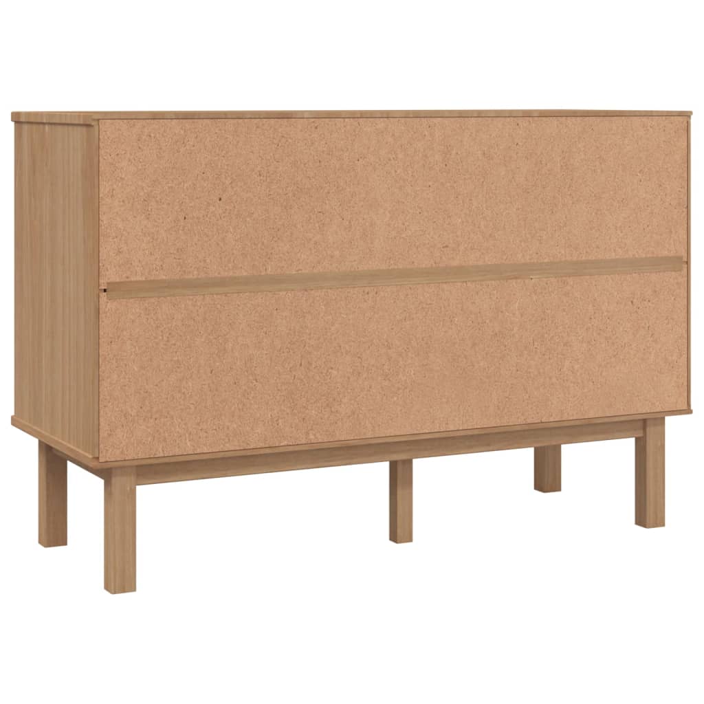 Schubladenschrank Otta Braun & Weiß 111X42X73,5 Cm Massivholz Braun und Weiß - Fuer Daheim