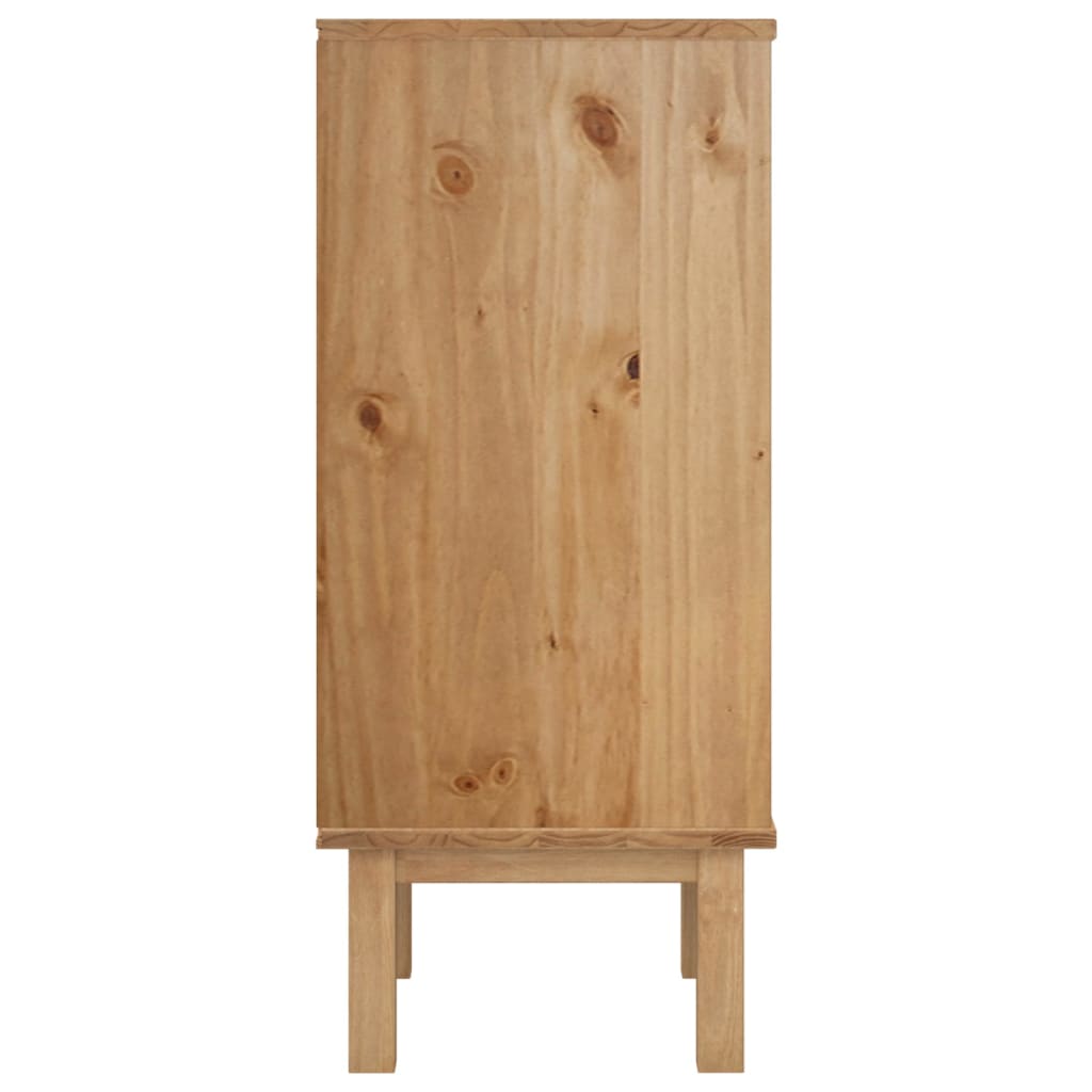 Schubladenschrank Otta Braun&Weiß 46X39,5X90 Cm Massivholz Braun und Weiß - Fuer Daheim