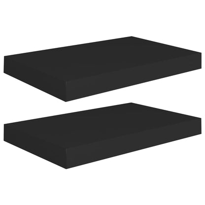 Schwebende Wandregale 2 Stk. Schwarz 40X23X3,8Cm Mdf 40 x 23 x 3.8 cm - Fuer Daheim