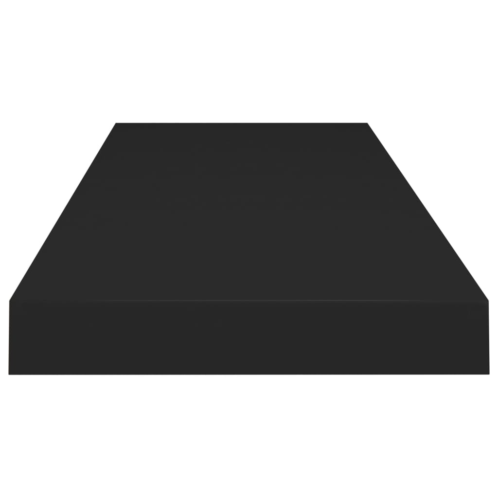 Schweberegale 2 Stk. Schwarz 80X23,5X3,8 Cm Mdf 80 x 23.5 x 3.8 cm - Fuer Daheim