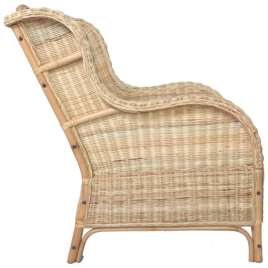 Sessel Mit Kissen Natur-Rattan Und Leinen Braun 1-Sitzer - Fuer Daheim