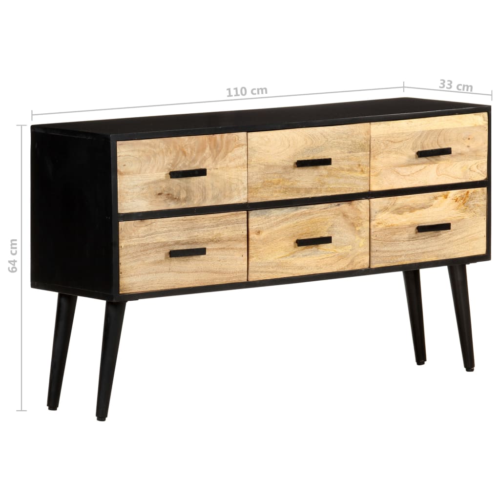 Sideboard 110X33X64 Cm Massivholz Mango - Fuer Daheim