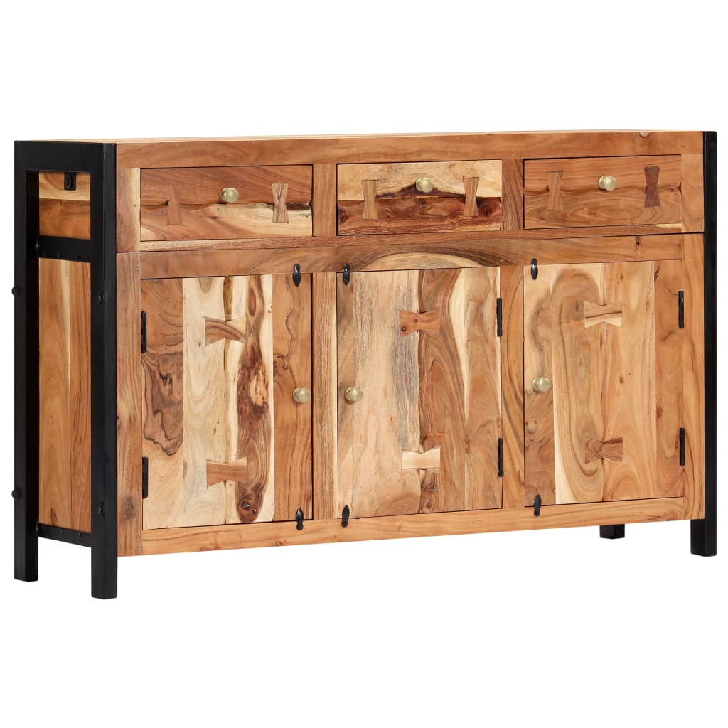 Sideboard 120X35X75 Cm Akazie Massivholz - Fuer Daheim