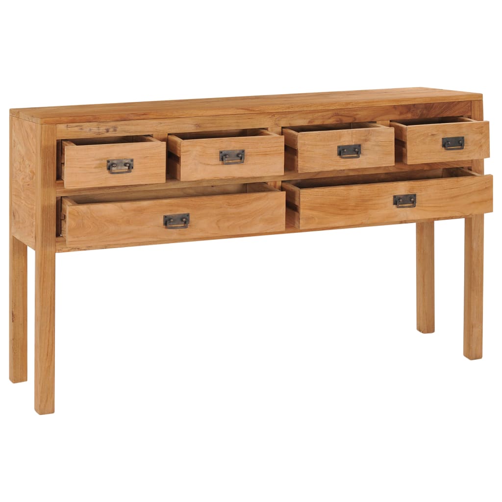 Sideboard 125X30X75 Cm Massivholz Teak - Fuer Daheim