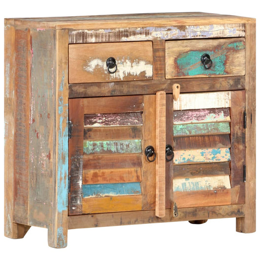 Sideboard 70X30X68 Cm Altholz Massiv 1 70 x 30 x 68 cm recyceltes Massivholz - Fuer Daheim