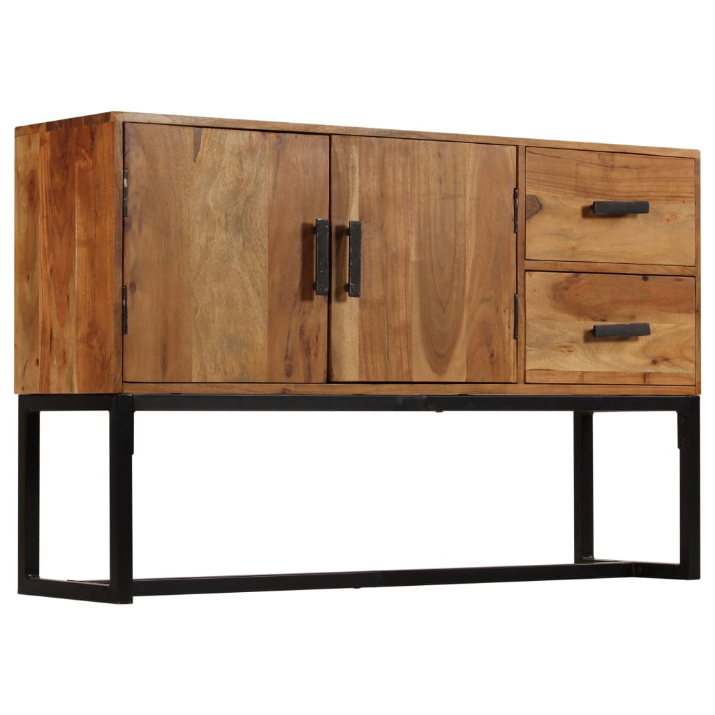 Sideboard Braun 110X30X70 Cm Massivholz Akazie - Fuer Daheim