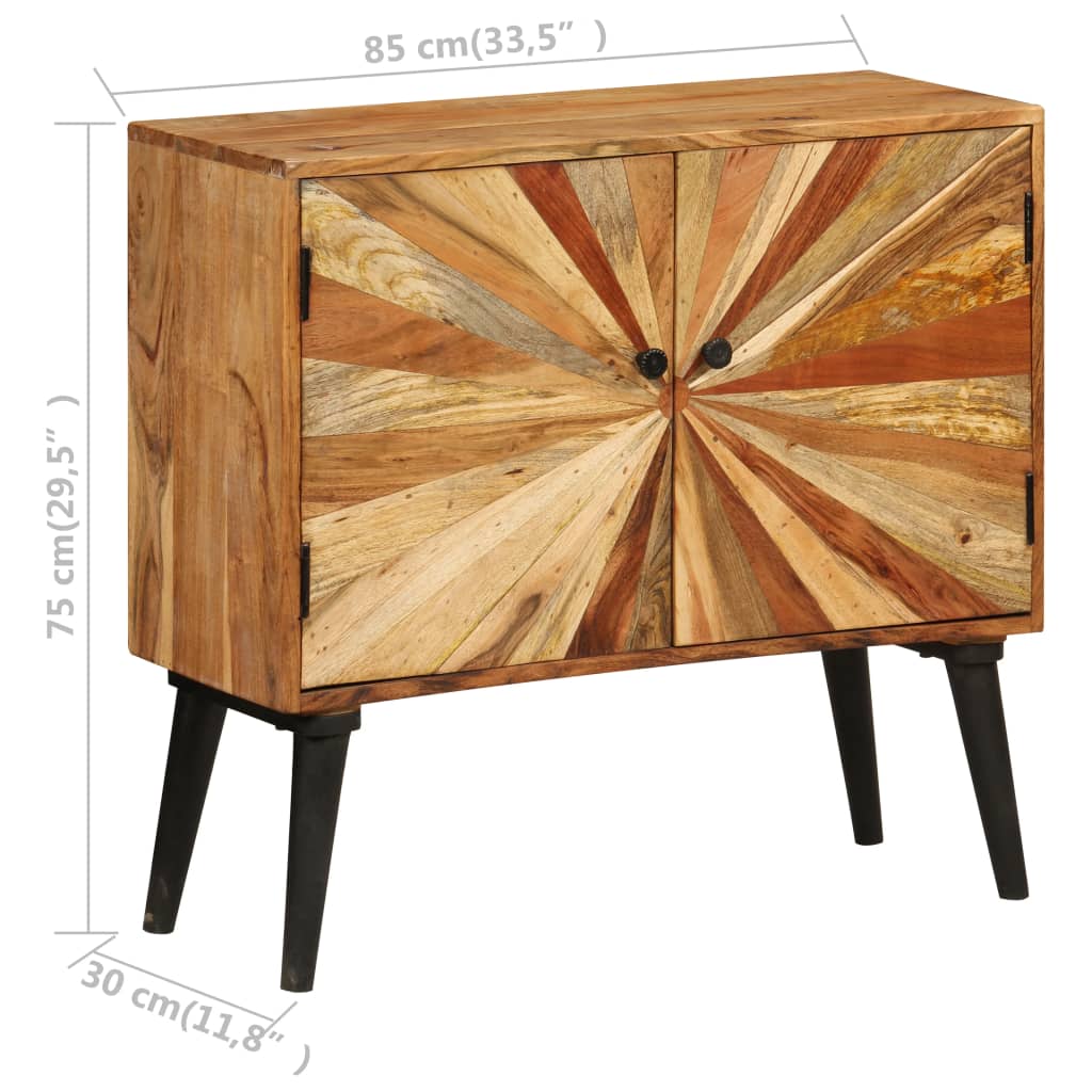 Sideboard Mangoholz Massiv 85X30X75 Cm - Fuer Daheim