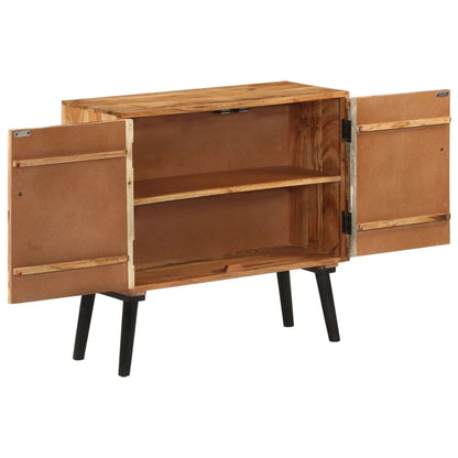 Sideboard Mangoholz Massiv 85X30X75 Cm - Fuer Daheim