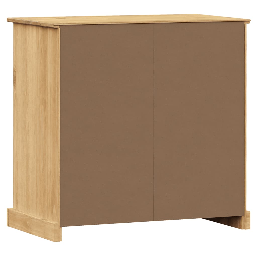 Sideboard Mit Schubladen Vigo 78X40X75 Cm Massivholz Kiefer Braun - Fuer Daheim