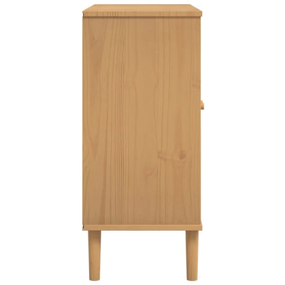 Sideboard Senja Rattan-Optik Braun 80X35X80 Cm Kiefernholz 1 - Fuer Daheim