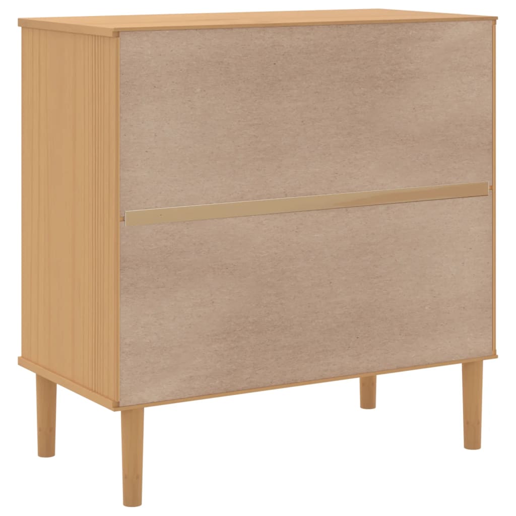 Sideboard Senja Rattan-Optik Braun 80X40X80 Cm Kiefernholz 1 - Fuer Daheim