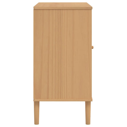 Sideboard Senja Rattan-Optik Braun 80X40X80 Cm Kiefernholz 1 - Fuer Daheim