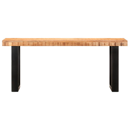 Sitzbank 110 Cm Raues Mango-Massivholz Und Stahl - Fuer Daheim