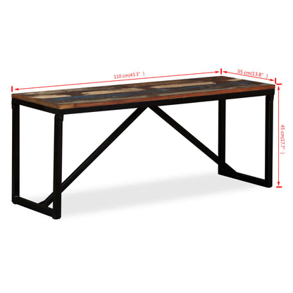 Sitzbank Massivholz 110X35X45 Cm Mehrfarbig 110 x 35 x 45 cm - Fuer Daheim