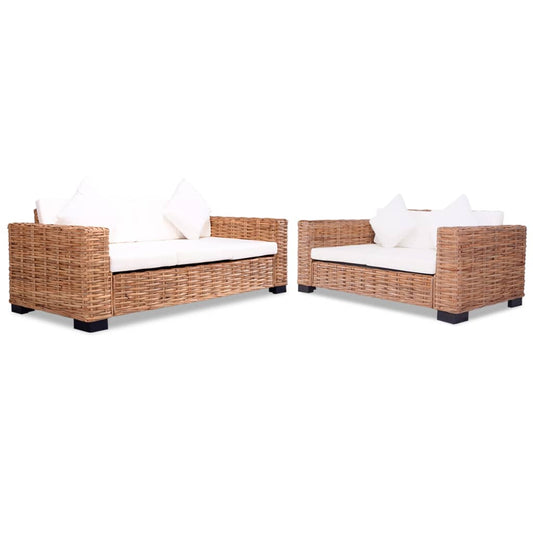 Sofa-Set 15-Tlg. Natur Rattan - Fuer Daheim