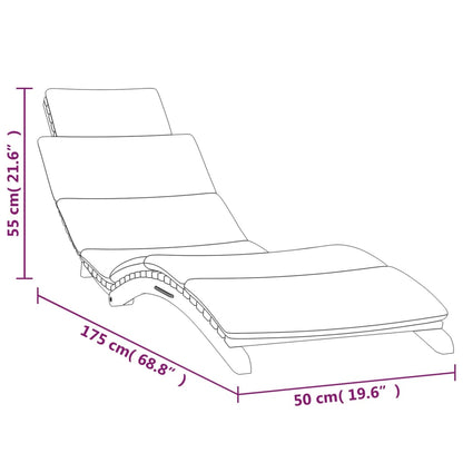 Sonnenliegen 2 Stk. Mit Auflagen Massivholz Teak Grau - Fuer Daheim