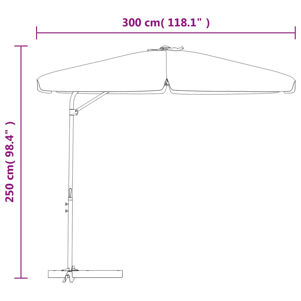 Sonnenschirm Mit Stahlmast 300 Cm Taupe - Fuer Daheim