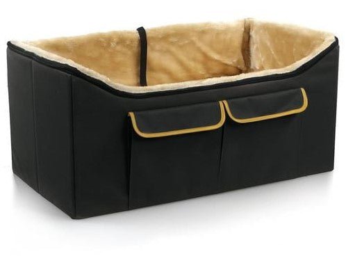 SwissPet Autositz Randy M, 75 x 40 x 35 cm, Schwarz/Beige - Fuer Daheim