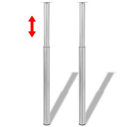 Teleskopische Tischbeine 4 Stk. Gebürstetes Nickel 710-1100 Mm Nickel-gebürstet - Fuer Daheim