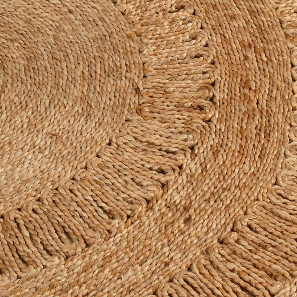 Teppich Jute Handgeflochten 120 Cm Rund - Fuer Daheim