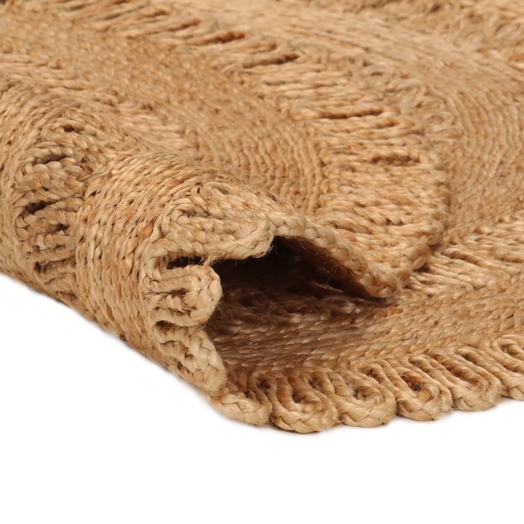 Teppich Jute Handgeflochten 120 Cm Rund - Fuer Daheim