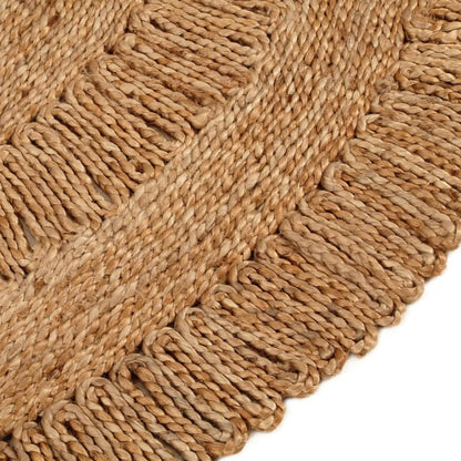 Teppich Jute Handgeflochten 120 Cm Rund - Fuer Daheim