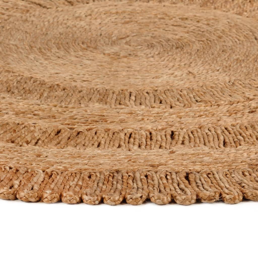 Teppich Jute Handgeflochten 120 Cm Rund - Fuer Daheim