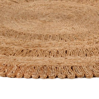 Teppich Jute Handgeflochten 120 Cm Rund - Fuer Daheim