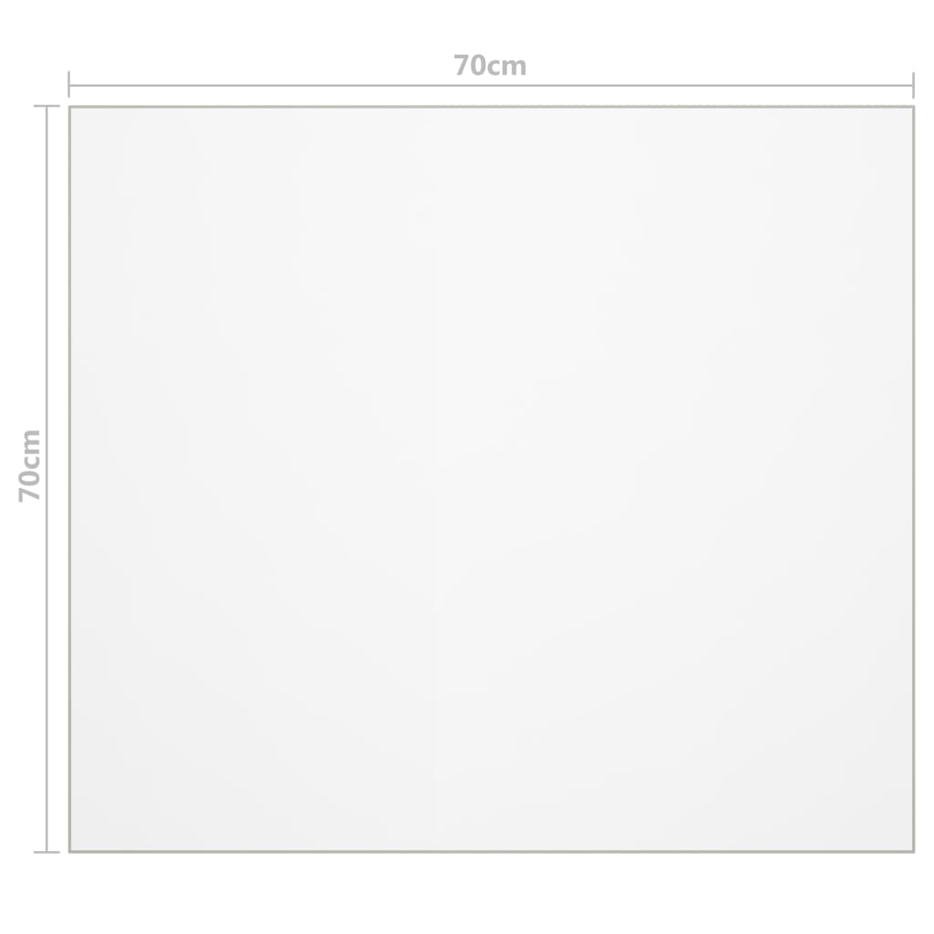 Tischfolie Transparent 70X70 Cm 1,6 Mm Pvc 70 x 70 cm - Fuer Daheim