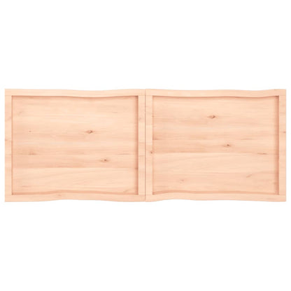 Tischplatte 160X60X4 Cm Massivholz Eiche Unbehandelt Baumkante Natur 160 x 60 x 4 cm - Fuer Daheim