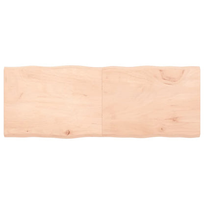 Tischplatte 160X60X4 Cm Massivholz Eiche Unbehandelt Baumkante Natur 160 x 60 x 4 cm - Fuer Daheim