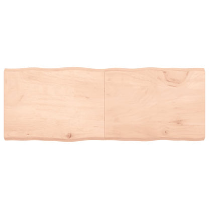 Tischplatte 160X60X6 Cm Massivholz Eiche Unbehandelt Baumkante Natur 160 x 60 x 6 cm - Fuer Daheim