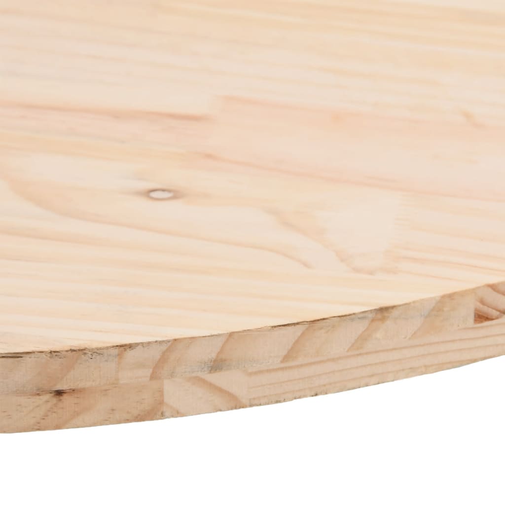 Tischplatte 60X30X2,5 Cm Massivholz Kiefer Oval Natur 60 x 30 x 2.5 cm - Fuer Daheim