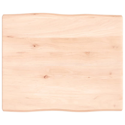 Tischplatte 60X50X4 Cm Massivholz Eiche Unbehandelt Baumkante Natur 60 x 50 x 4 cm - Fuer Daheim