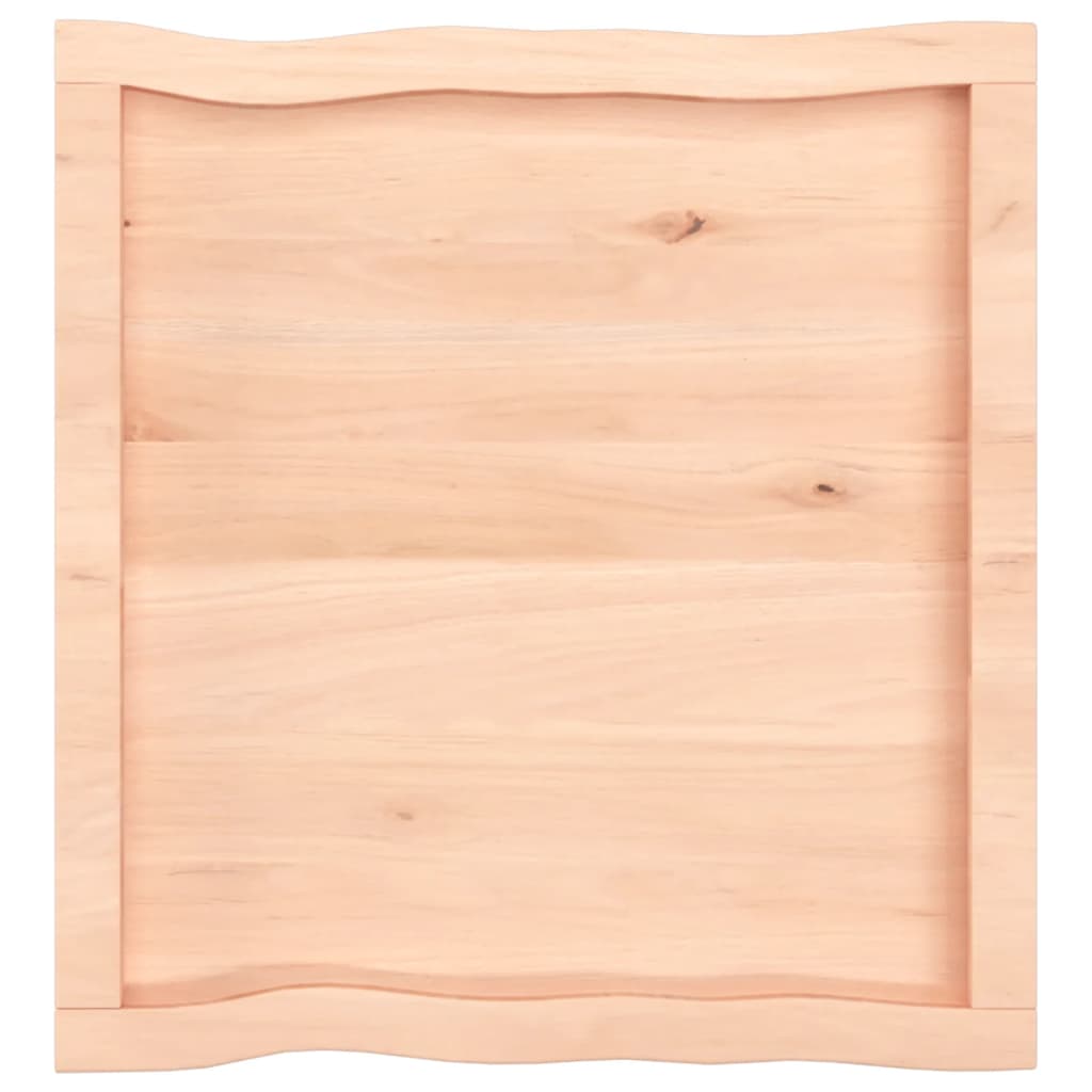 Tischplatte 60X60X6 Cm Massivholz Eiche Unbehandelt Baumkante Natur 60 x 60 x 6 cm - Fuer Daheim