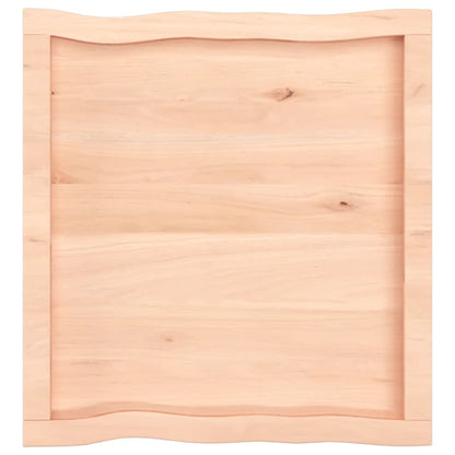 Tischplatte 60X60X6 Cm Massivholz Eiche Unbehandelt Baumkante Natur 60 x 60 x 6 cm - Fuer Daheim