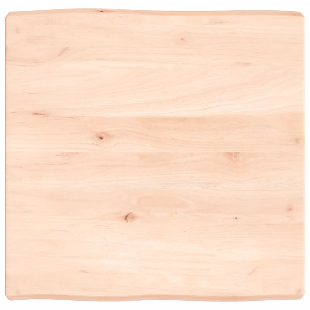 Tischplatte 60X60X6 Cm Massivholz Eiche Unbehandelt Baumkante Natur 60 x 60 x 6 cm - Fuer Daheim