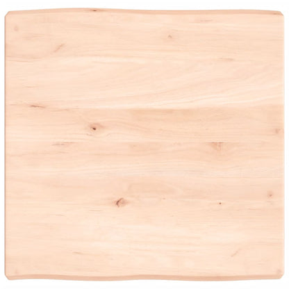 Tischplatte 60X60X6 Cm Massivholz Eiche Unbehandelt Baumkante Natur 60 x 60 x 6 cm - Fuer Daheim