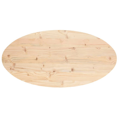 Tischplatte 90X45X2,5 Cm Massivholz Kiefer Oval Natur 90 x 45 x 2.5 cm - Fuer Daheim