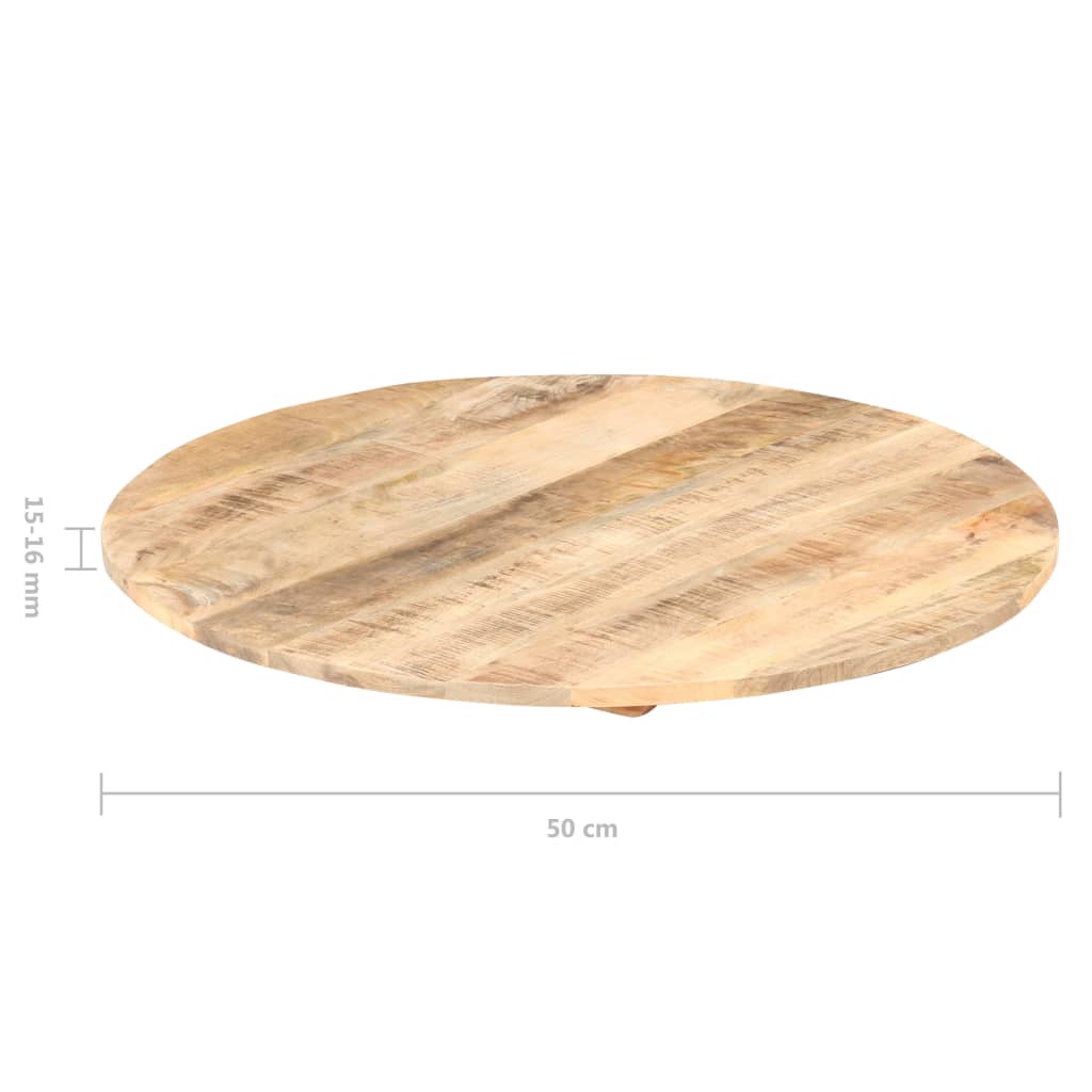 Tischplatte Massivholz Mango Rund 15-16 Mm 50 Cm 50 cm 15-16 mm massives Mangoholz - Fuer Daheim