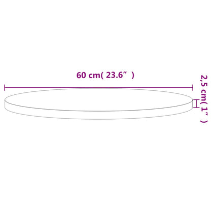 Tischplatte Ø60X2,5 Cm Rund Massivholz Buche Hellbraun 60 x 2.5 cm - Fuer Daheim