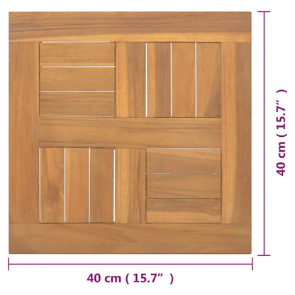 Tischplatte Quadratisch 40X40X2,5 Cm Massivholz Teak 40 x 40 x 2.5 cm - Fuer Daheim