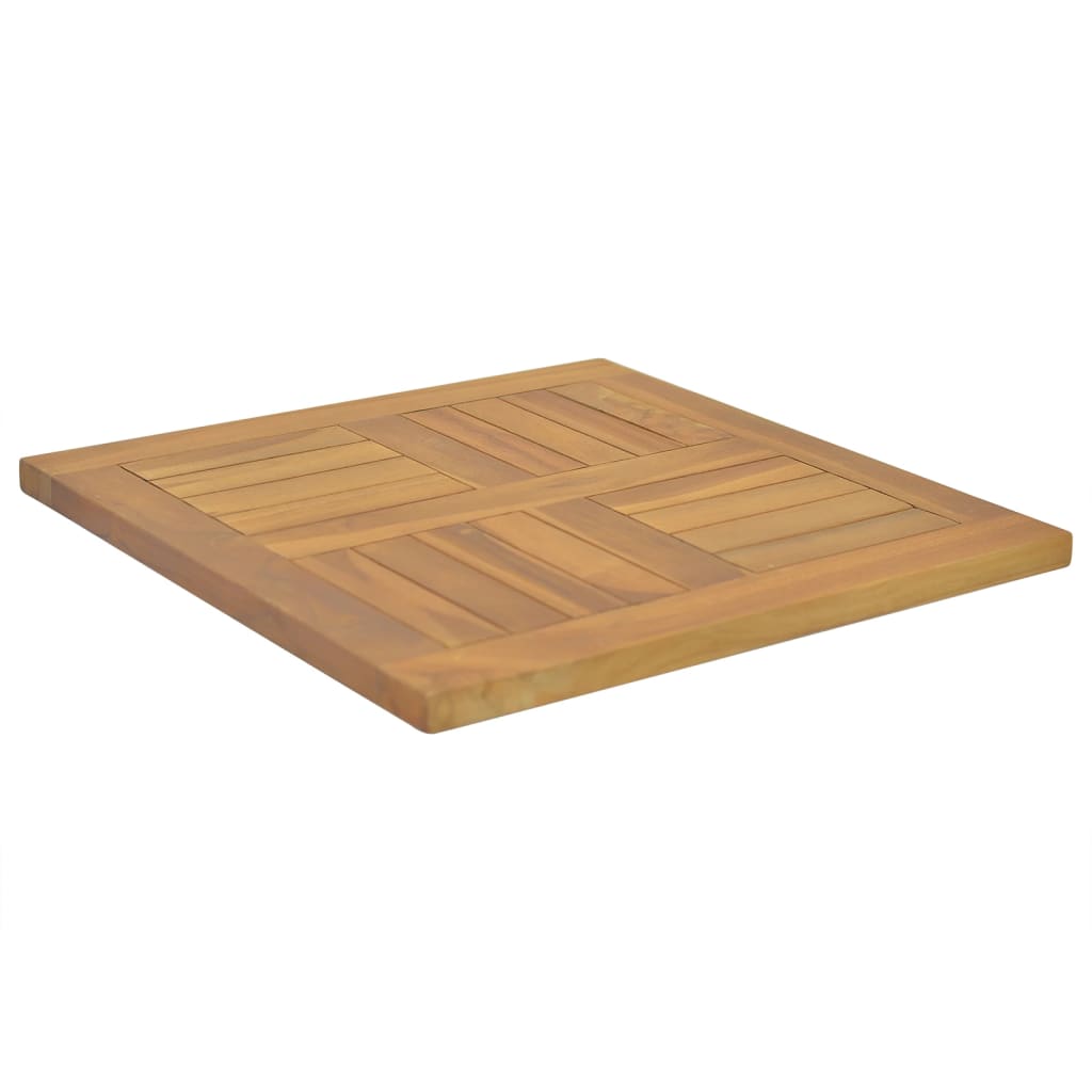 Tischplatte Quadratisch 50X50X2,5 Cm Massivholz Teak 50 x 50 x 2.5 cm - Fuer Daheim