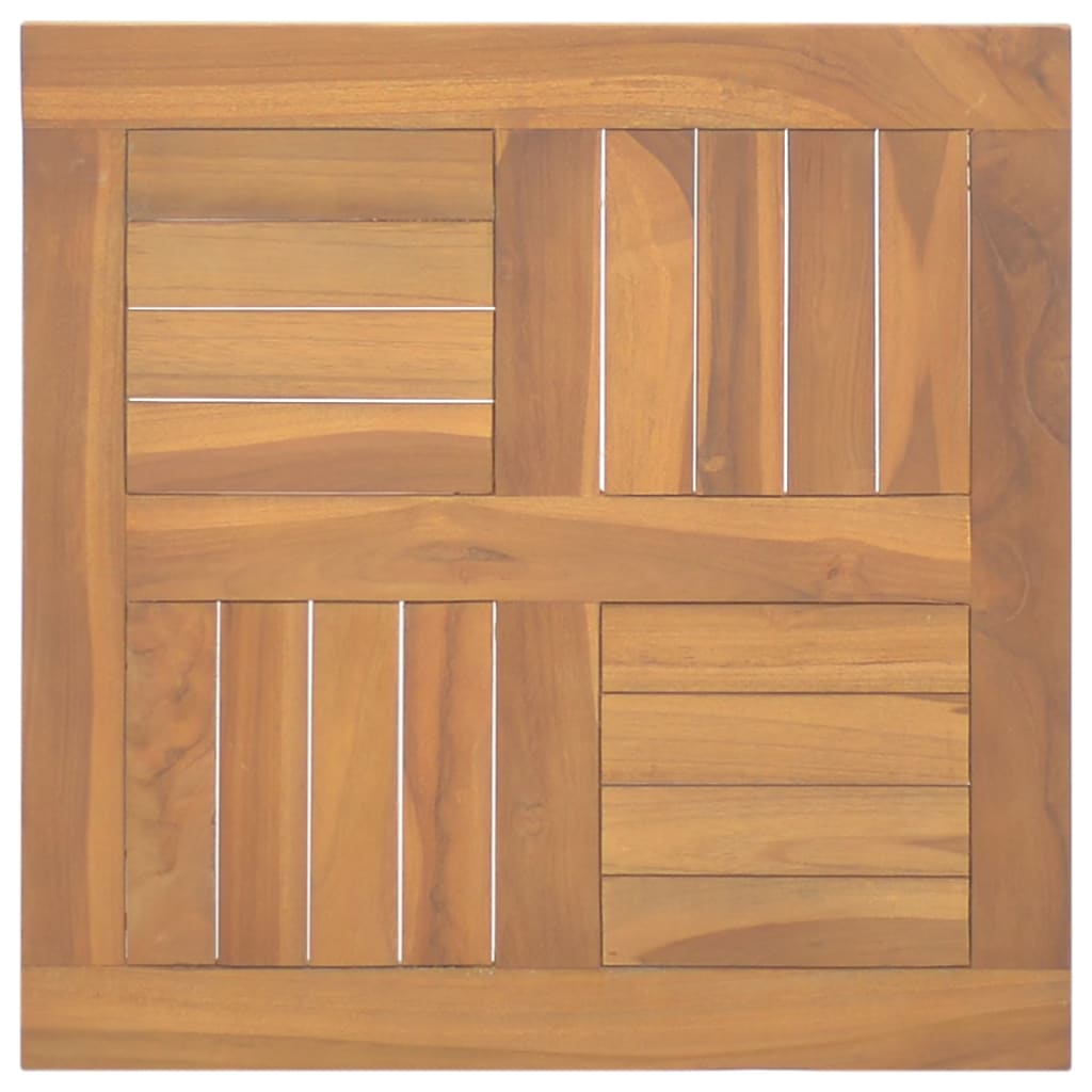 Tischplatte Quadratisch 50X50X2,5 Cm Massivholz Teak 50 x 50 x 2.5 cm - Fuer Daheim