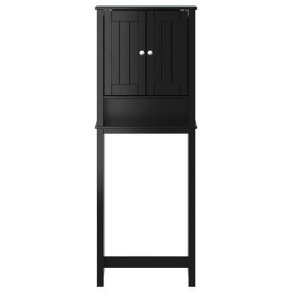 Toilettenschrank Berg Schwarz 60X27X164,5 Cm Massivholz - Fuer Daheim